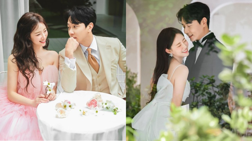 神话成员andy与妻子婚纱照公开 新娘甜美气质温柔