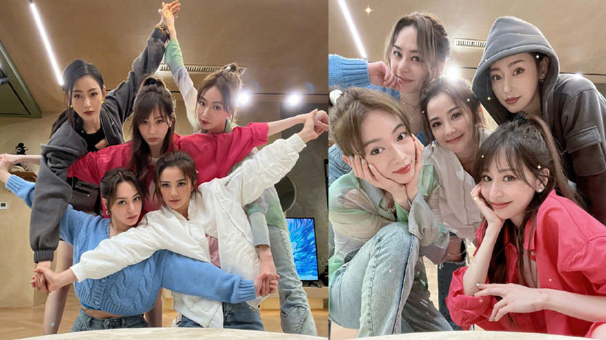 王心凌晒"姐妹同心"搞怪合照