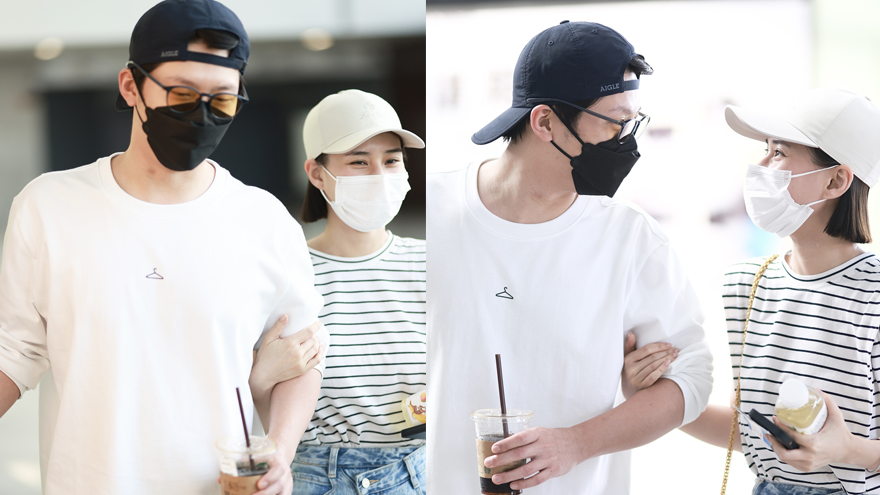 窦骁何超莲机场并肩前行 挽手对视甜蜜恩爱撒狗粮