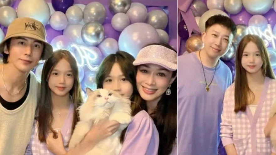 钟丽缇夫妇为14岁女儿Jaden庆生 于正郭晓东等现身