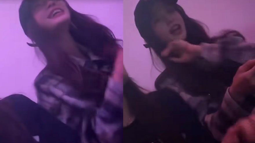 Angelababy现身酒吧 开心玩游戏昏暗灯光难掩美貌