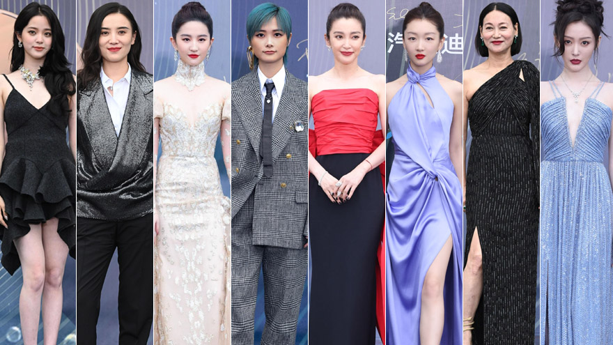 微博电影之夜红毯星光熠熠 李冰冰李宇春刘亦菲等比美