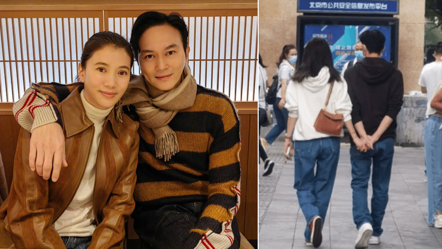 张智霖袁咏仪街头散步被偶遇 再现“张氏牵手”好恩爱