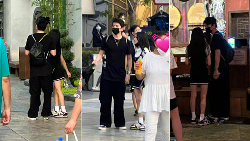 感情稳定！网友偶遇王大陆蔡卓宜亲密同游环球影城