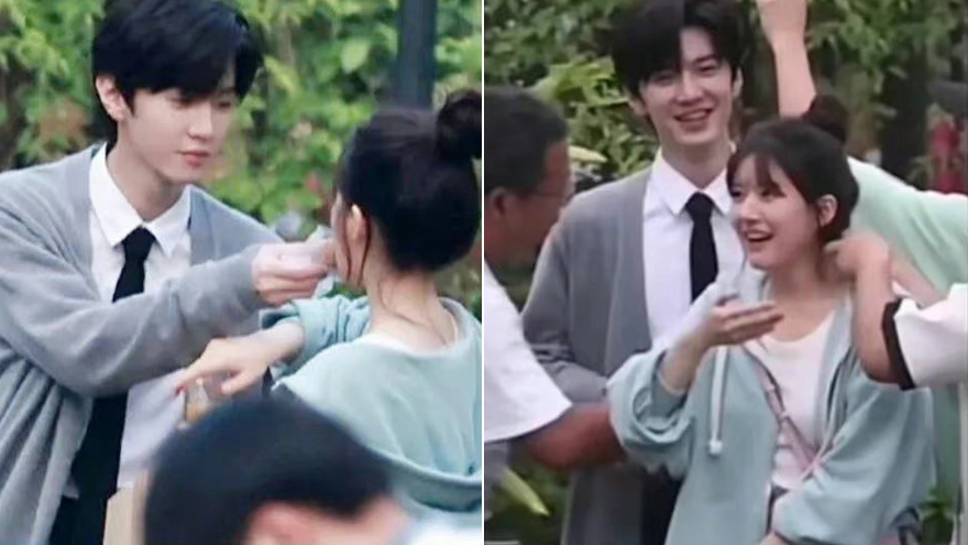 《偷偷藏不住》最新路透 陈哲远喂赵露思吃东西画面甜