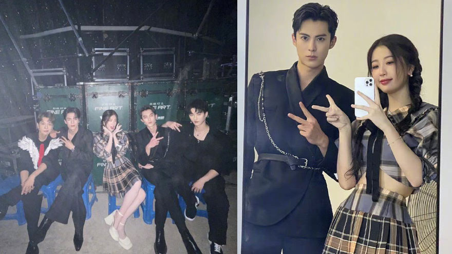 不说再见！虞书欣王鹤棣晒《苍兰诀》见面会后台照