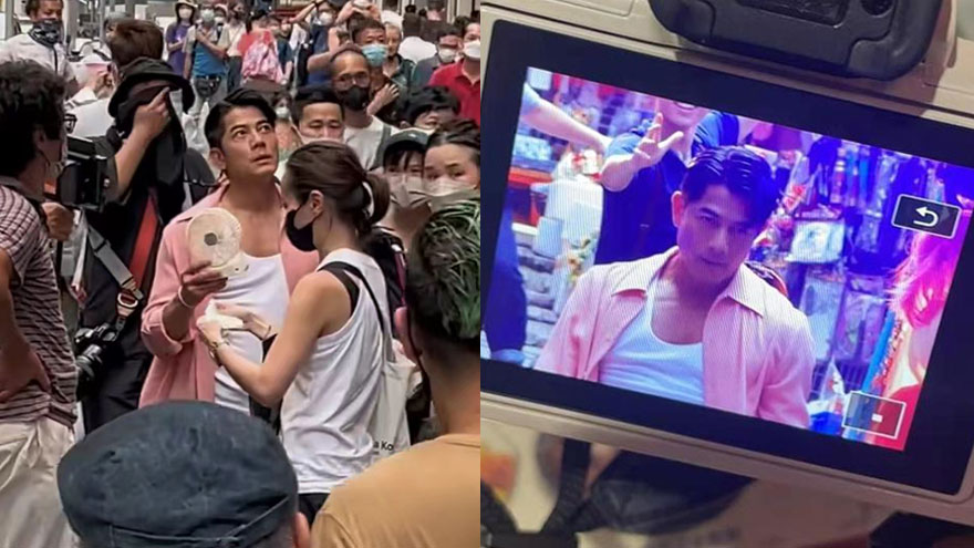 网友偶遇郭富城现身闹市 穿粉色衬衫舞蹈动作丝滑