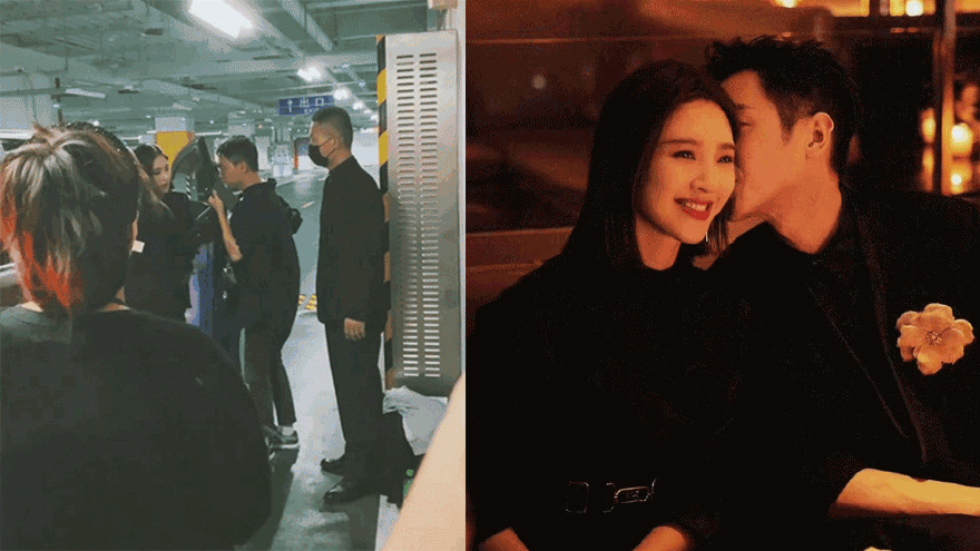 张若昀唐艺昕合体出席活动 贴面耳语甜蜜氛围十足