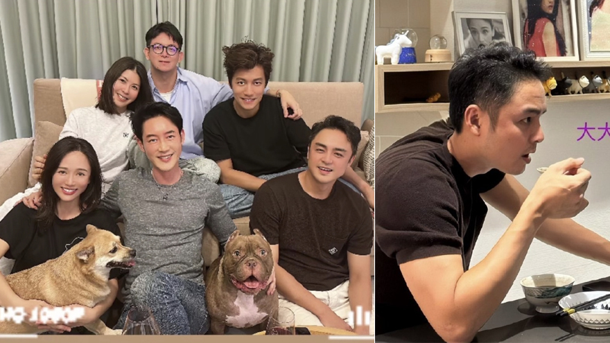 陈乔恩和老公艾伦宴请好友 偷拍明道用餐并为许茹芸庆生