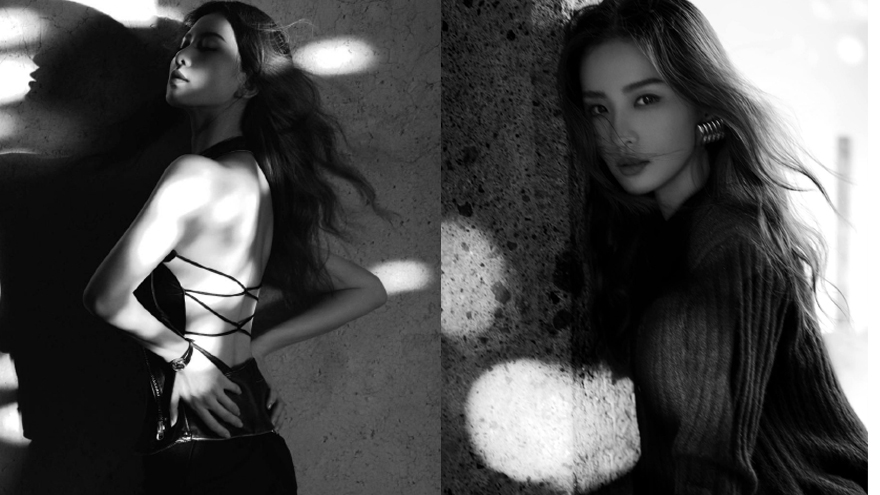 刘诗诗黑天鹅封面大片 细带长裙大秀美背细腰气质佳