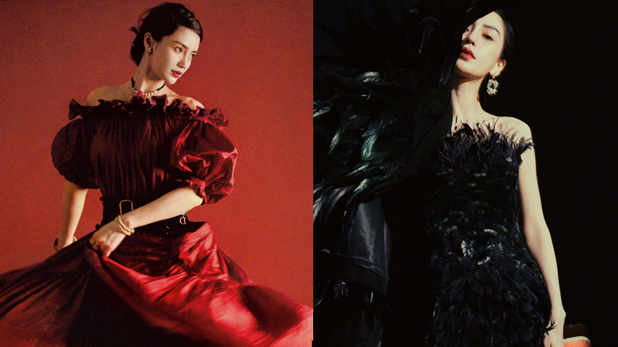 Angelababy夜之精灵大片 着弗拉明戈红舞裙妩媚动人