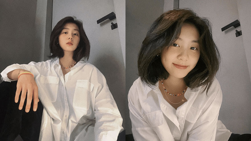 黄磊16岁女儿多多晒自拍 穿白色大码衬衣御姐范儿足