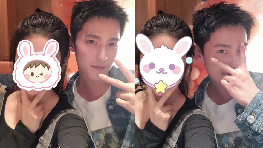 网友晒与杨洋《我的人间烟火》片场合影 对镜比耶好帅