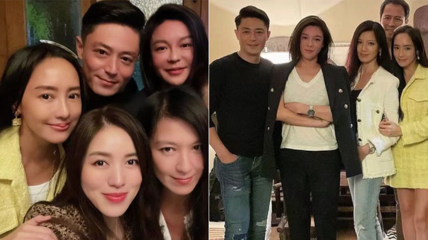 霍建华与林熙蕾关颖等好友聚会 面部红润状态微醺