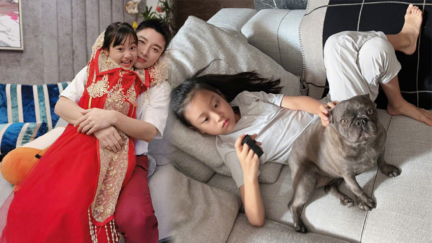 贾乃亮发博为女儿庆生 甜馨与爸爸贴脸合照超温馨