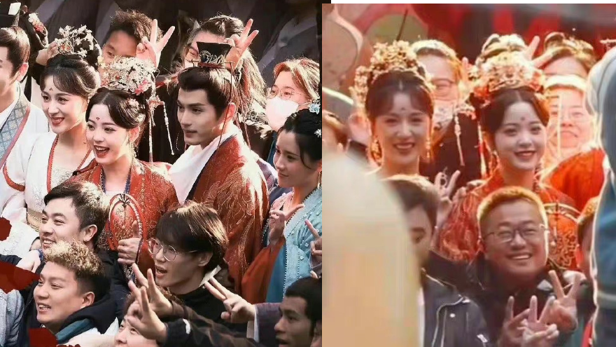 欧阳娜娜徐正溪新剧路透 两人穿婚服甜笑cp感满满