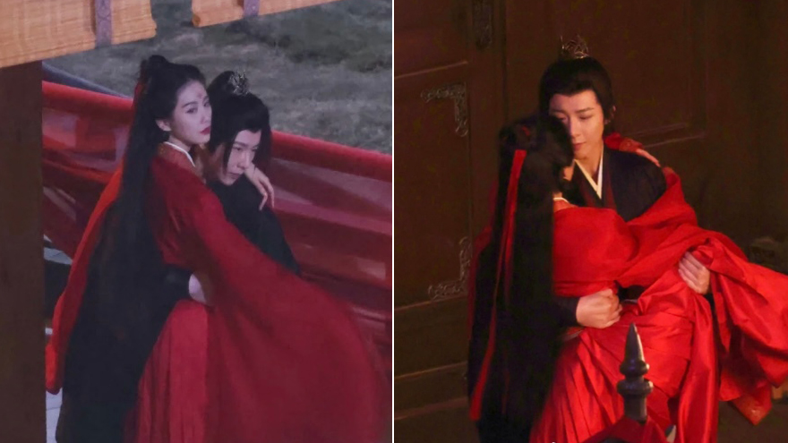 刘诗诗刘宇宁《一念关山》抢亲路透 公主抱对视超甜