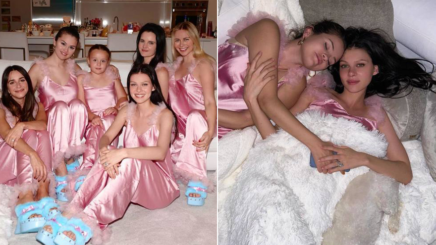 贝克汉姆27岁儿媳开睡衣趴 与赛琳娜贴头搂睡关系亲密