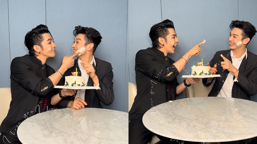 汪东城晒照为辰亦儒庆生 二人互抹奶油相爱相杀
