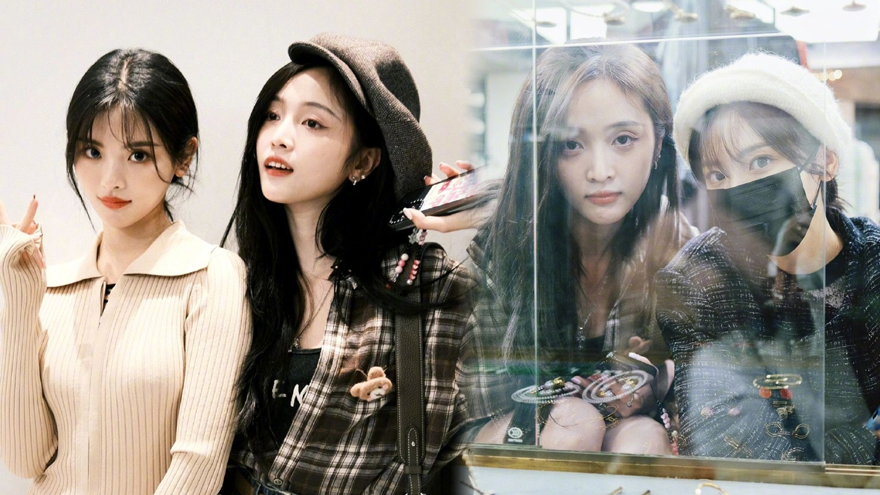 火箭少女的友谊！杨超越吴宣仪出游合影 美女同框好养眼