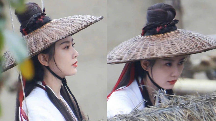 刘诗诗《一念关山》女侠造型 戴斗笠面露微笑飒爽十足