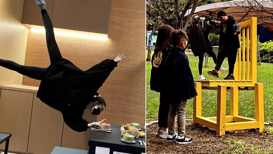 撒狗粮！昆凌分享全家福 与周杰伦错位摆拍搞怪十足