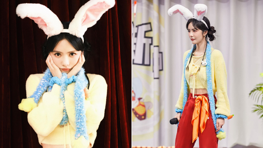 蔡文静化身兔女郎回归《你好星期六》 可可爱爱活力满满