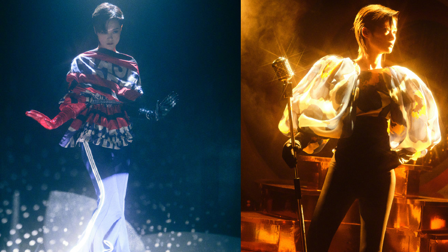 李宇春时尚大片曝光 闪片上衣搭高跟鞋摩登复古感拉满