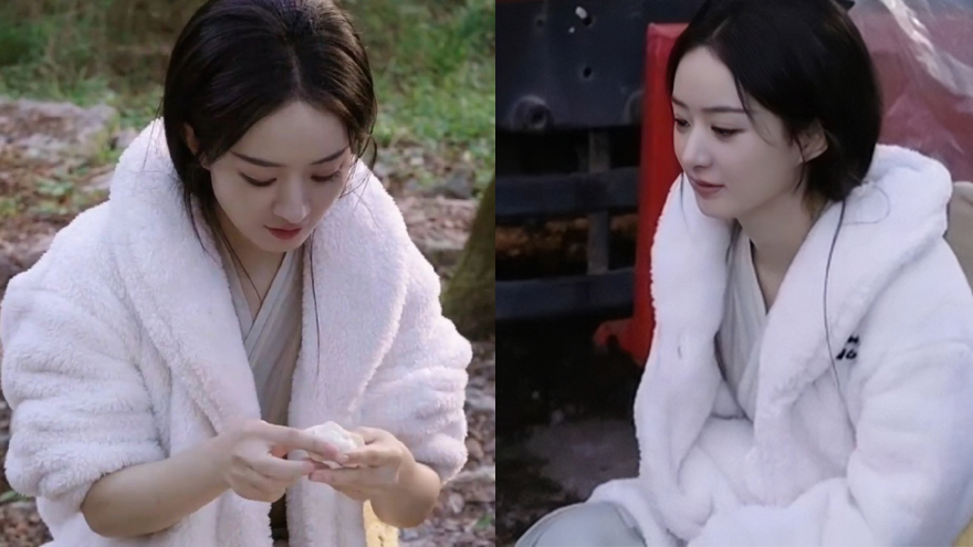 赵丽颖剧组包饺子视频曝光 心灵手巧人美气质佳