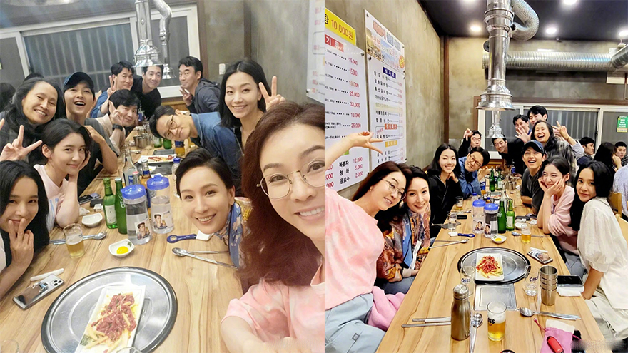 宋仲基与《财阀家的小儿子》剧组聚餐 剧外其乐融融