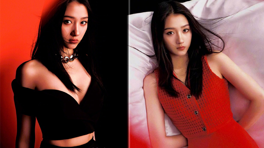 关晓彤红黑梦境大片释出 穿黑色短上衣秀腹肌甜美酷辣