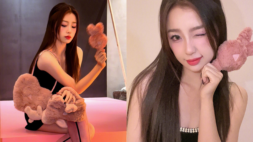 虞书欣晒美照分享妆容 对镜头wink眼神撩人