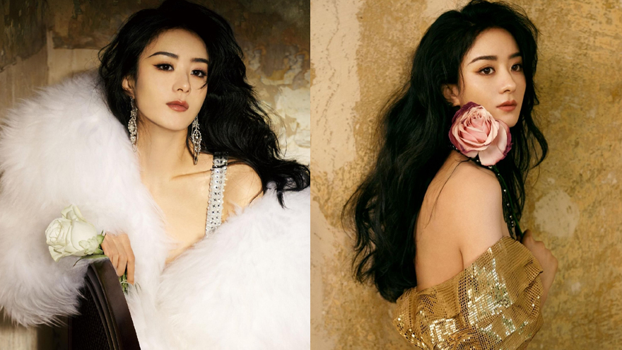 赵丽颖开年岚光花影大片释出 美背细腰造型高贵妩媚