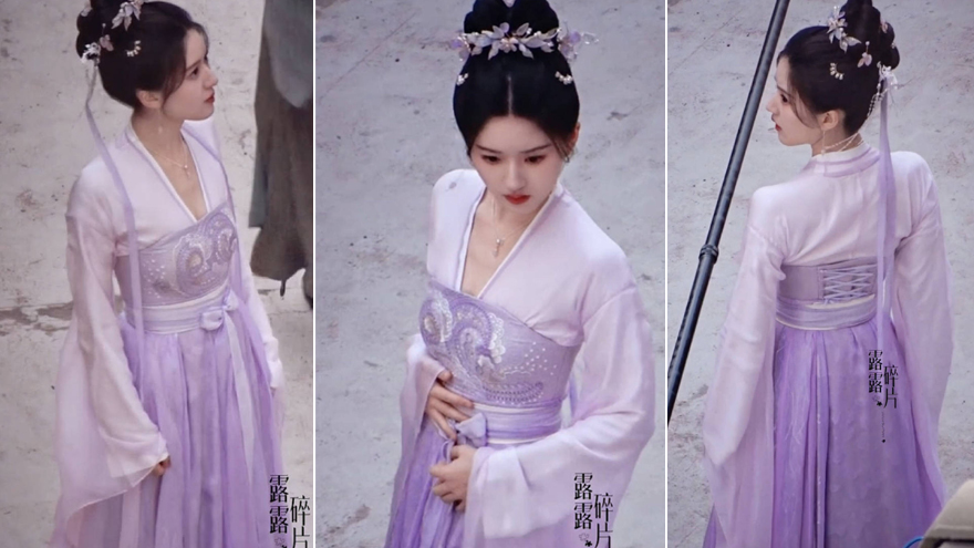 赵露思《神隐》新路透曝光 着紫衣气质温婉侧颜精致