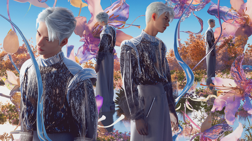 龚俊拍摄杂志大片释出 银发造型科技感十足