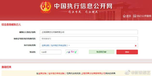 中国执行信息公开网截图