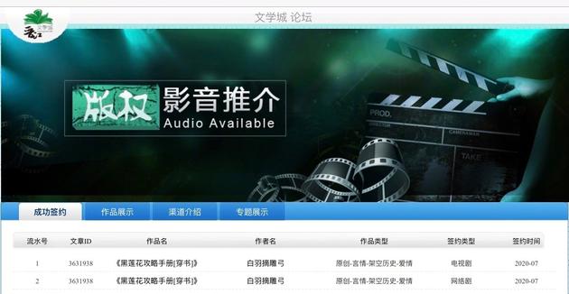 网文《黑莲花攻略手册》将影视化 女主变恶毒女