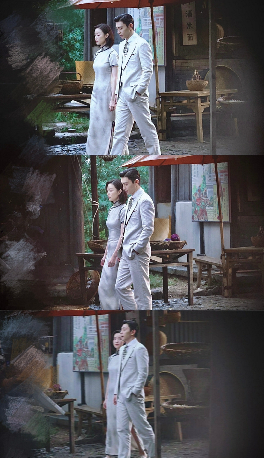 组图:《夜旅人》饭拍路透曝光 邓伦倪妮民国风穿搭氛围感十足