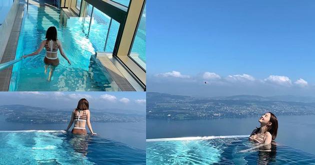 3-05-傅颖很少公开泳装照片。