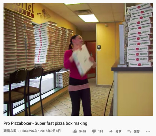 《寄生虫》快速折披萨盒影片爆红。