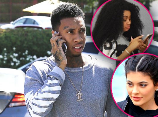 tyga与前女友blac chyna短信传情