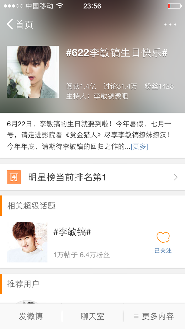 明星话题榜第一名