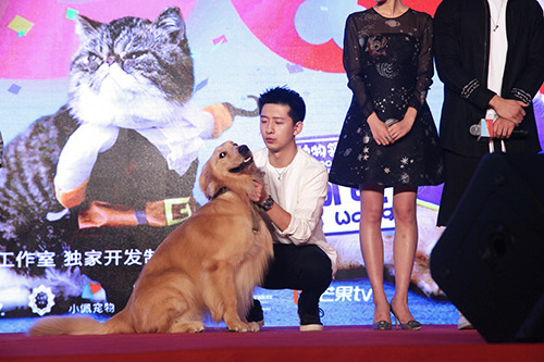 苗驰安抚兴奋的大圣 