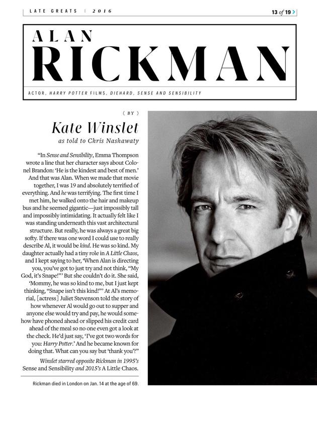 北京时间12月30日消息,据国外媒体报道,英国著名影星艾伦·里克曼