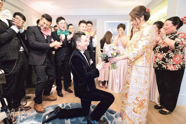 tvb主播李漫芬出嫁与老公亲嘴10秒 众星到贺