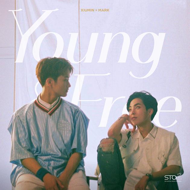 XIUMIN 和MARK的 《Young & Free'》封面