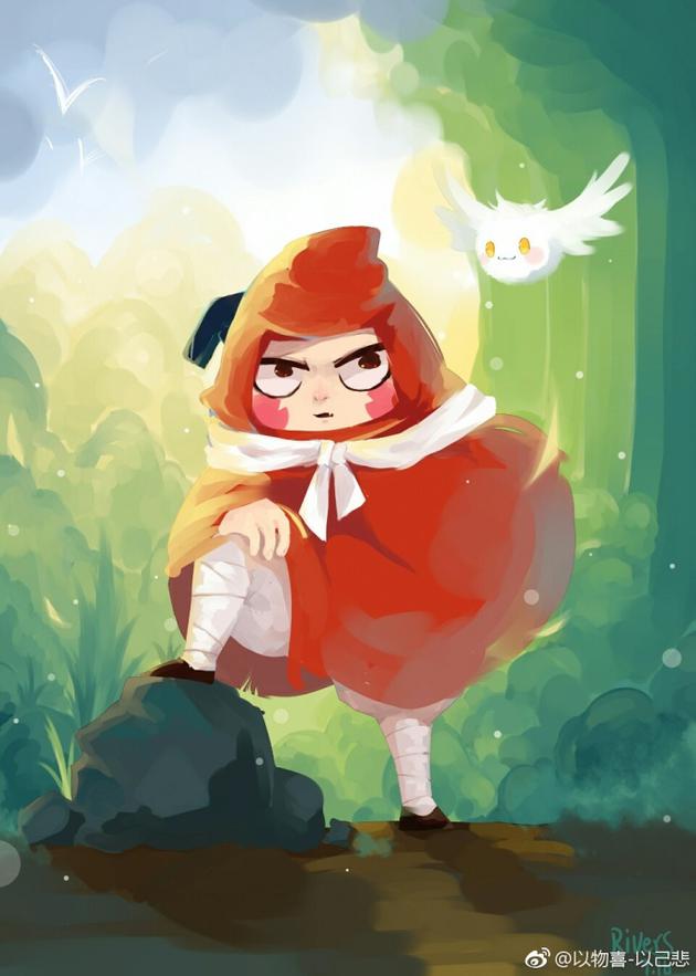 大护法林间休息 作者：以物喜-以己悲