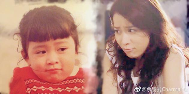 佘诗曼童年照与现照对比