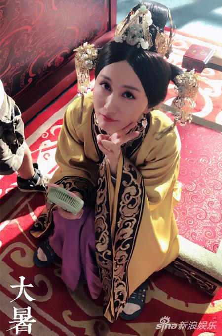 王婉娟拍古装戏被热哭微博晒照卖萌比耶