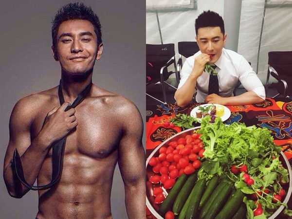 黄晓明冰块腹肌